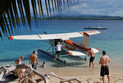 Wasserflugzeug am Strand